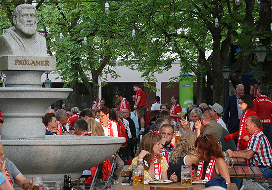 FC Bayern München ist Deutscher Meister 2018: Paulaner Biergartenfeier im Biergarten des „Paulaner am Nockherberg“ mit den Bayern am 12.05.2018 (©Foto: Martin Schmitz)