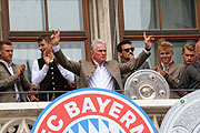 Jupp Heynckes auf dem Rathausbalkon bei der FC Bayern Meisterfeier am 20.05.2018 (©Foto. Martin Schmitz)