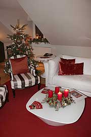 Umdekoriert: die nagelneue Panorama Suite wurde zur Christmas Suite (©Foto: Martin Schmitz)