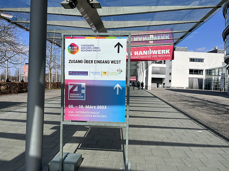 IHM 2023: Internationale Handwerksmesse 2023 vom 08.-12.03.2023 mit "Handwerk & Design" und erstmals der "FOOD & LIFE" -Zugang über Eingang WEST (U-Bahn Messestadt West) (©Foto:Martin Schmitz)