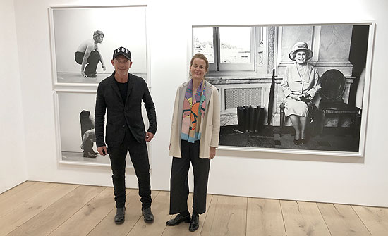 Galerist Stefan Huber, Karin Rehn-Kaufmann (Generalbevollmächtigte Leica Galerien International) (©Foto:  Martin Schmitz)