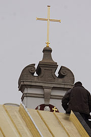 Messing Dach des Josef Pschorr Haus, Blick vis à vis auf die St.Michaelskirche (©Foto: Martin Schmitz)